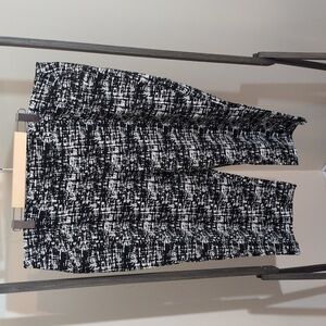 George| Black And White Modern Print Pants Rayon Blend